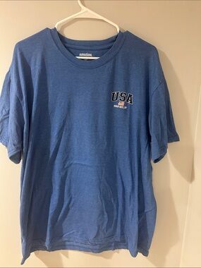 Sunsations USA Short Sleeve Crew Tee in Blue
